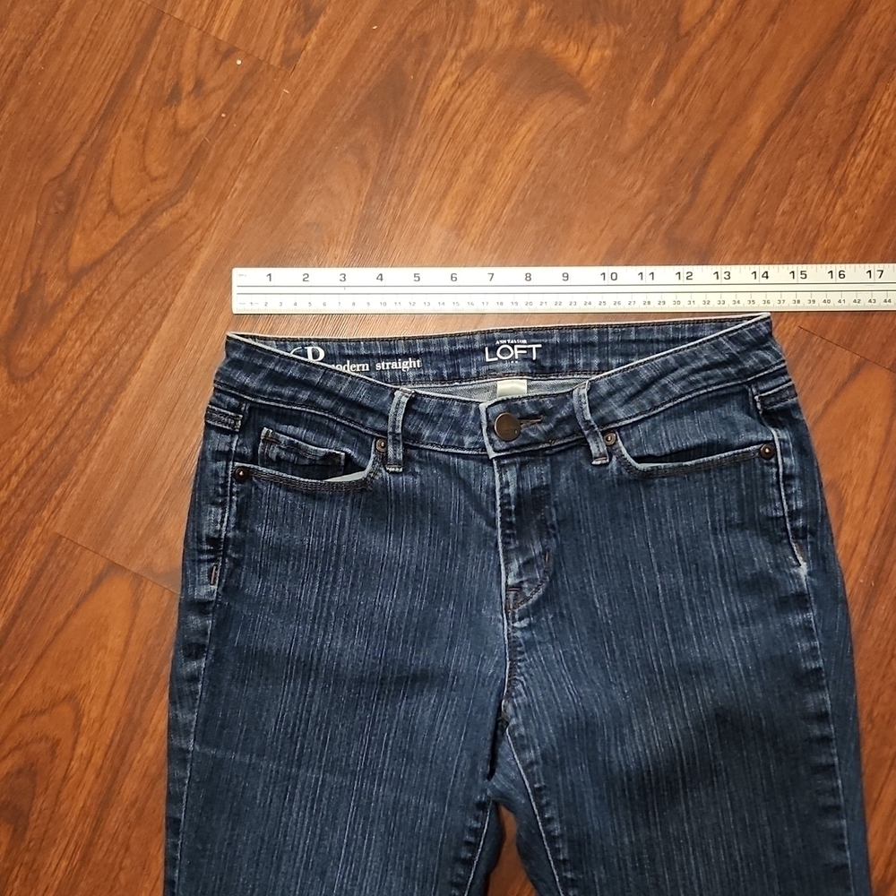 Ann Taylor Loft Womens Jeans Size 6 Petite Modern Straight Denim - Picture 4 of 15
